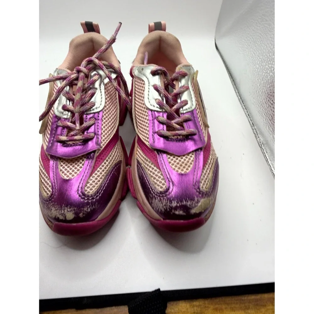 Steve Madden Jpossession JPOS01S7 Girls‎ 13 M Sneaker Pink Low Top Lace Up Shoes